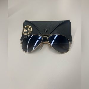 Ray-Ban Blue and Gold Aviators